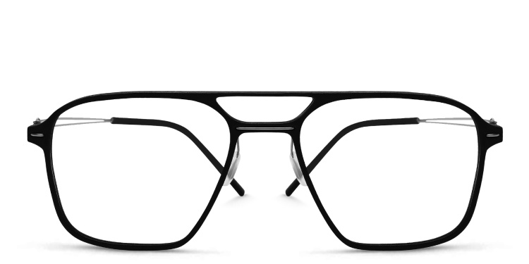 Shop MONOGRAM Square Eyeglasses in Black online.