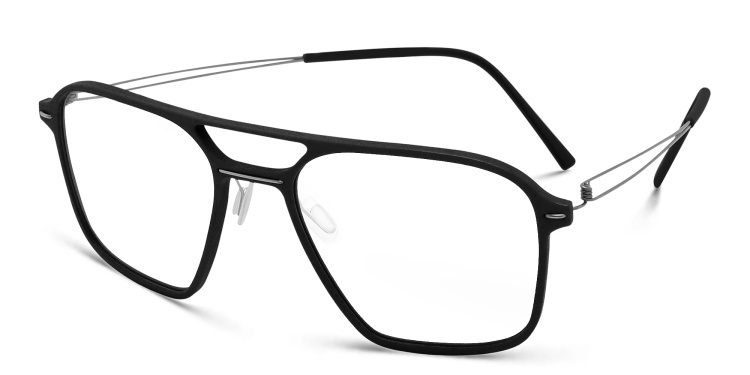 Shop MONOGRAM Square Eyeglasses in Black online.