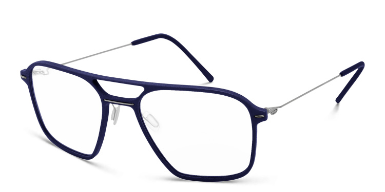 Shop MONOGRAM Square Eyeglasses in Blue online.