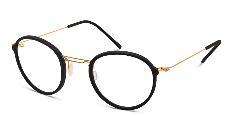 تسوق نظارة طبية بإطار دائري للجنسين مونوجرام بلون أسود أونلاين.