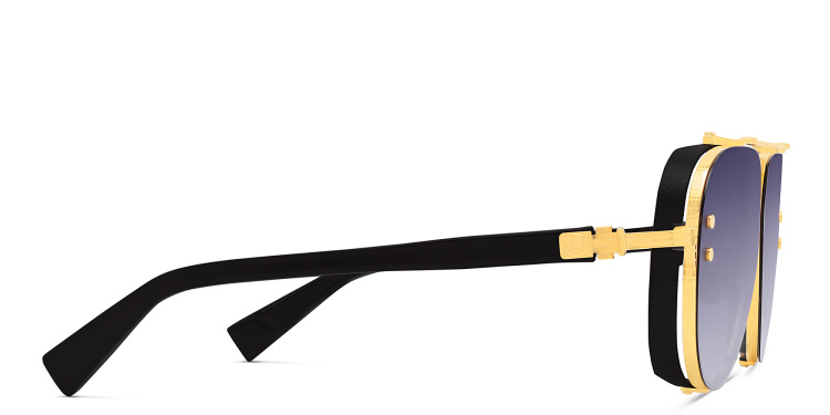 Shop BALMAIN Captaine Unisex Aviator Sunglasses in Gold online.