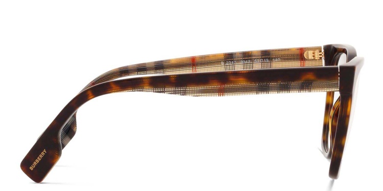Shop BURBERRY Square Eyeglasses in Havana online.