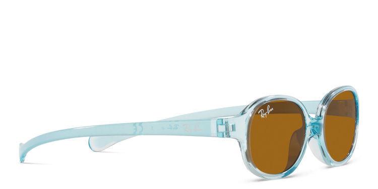 Shop Ray-Ban Junior Kids Oval Sunglasses in Blue online.