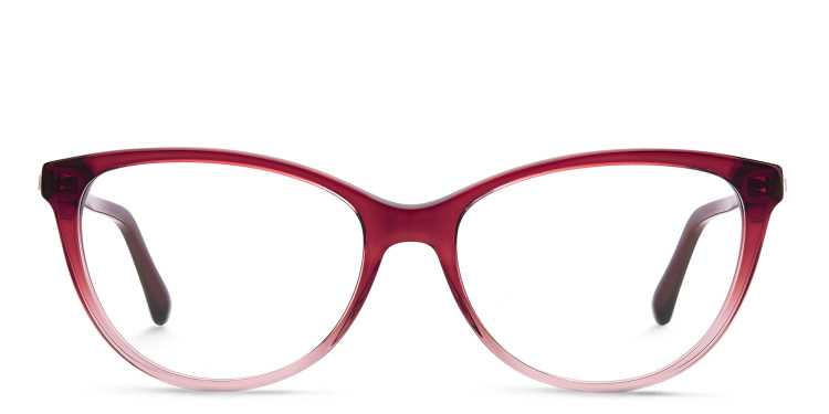 Shop JIMMY CHOO Cat Eye Eyeglasses in Red online.