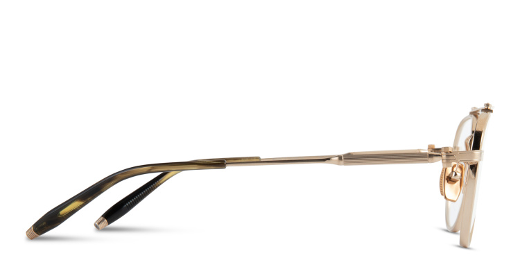 Shop AKONI Calisto Unisex Aviator Eyeglasses in Gold online.