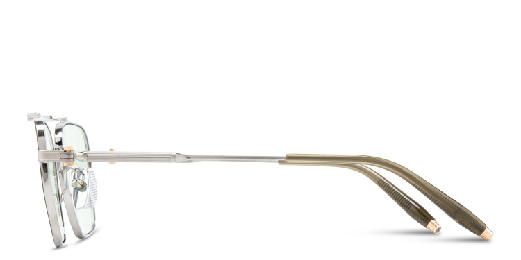 Shop AKONI Europa Unisex Square Eyeglasses in Grey online.