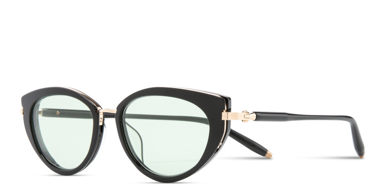 Shop AKONI Athena Cat Eye Eyeglasses in Black online.