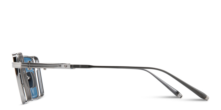 Shop AKONI Sprint-A Unisex Square Sunglasses in Black online.