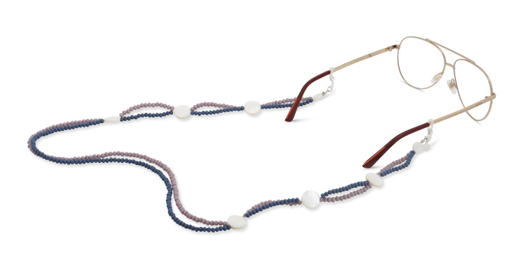 تسوق سلسلة نظارات مصنوعة من الكريستال وعرق اللؤلؤ ذا ريتشي ديستريكت بلون أزرق أونلاين.