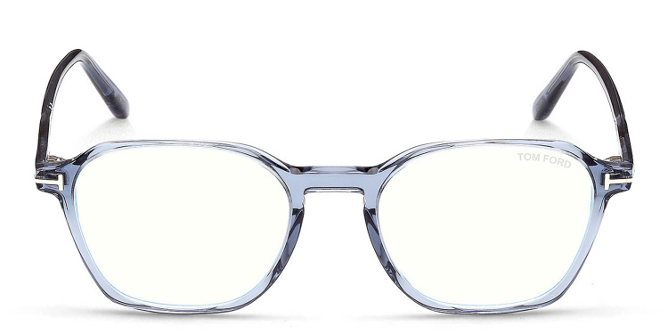 Shop TOM FORD Irregular Eyeglasses in Blue online.