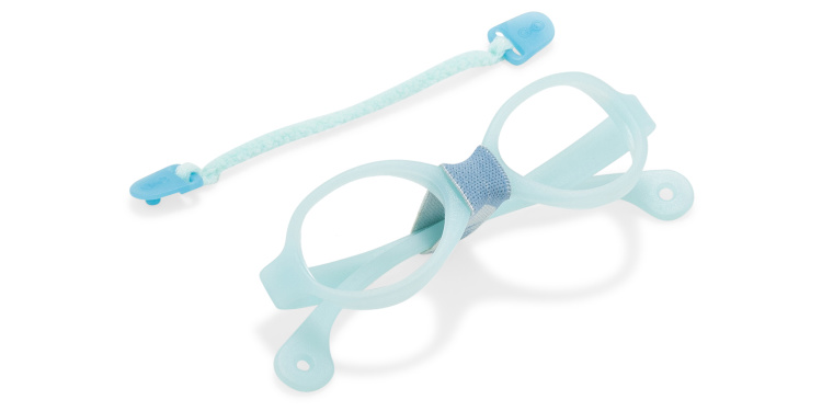 Shop Mira Flex Kids Round Eyeglasses in Blue online.