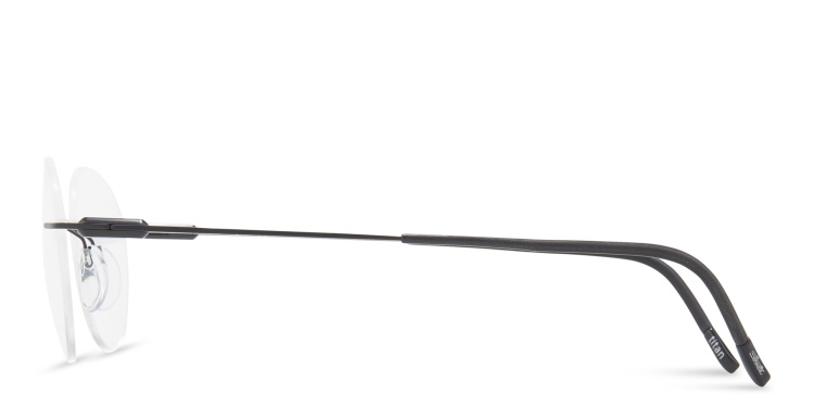 تسوق نظارة طبية دائرية بدون إطار سيلويت بلون أسود أونلاين.