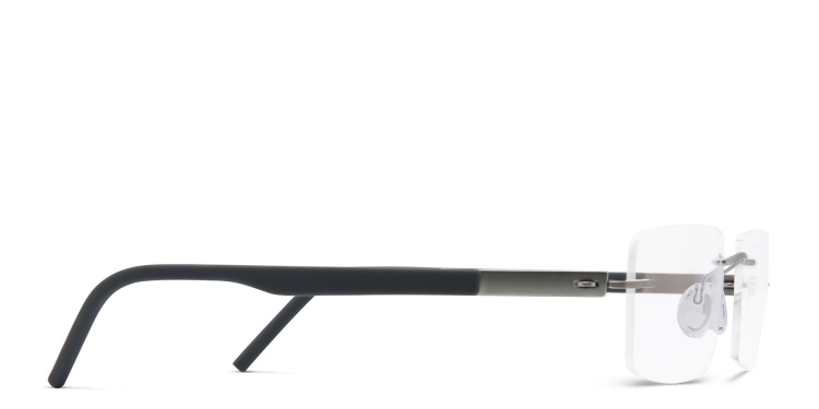 Shop Silhouette Rimless Square Eyeglasses in Grey online.