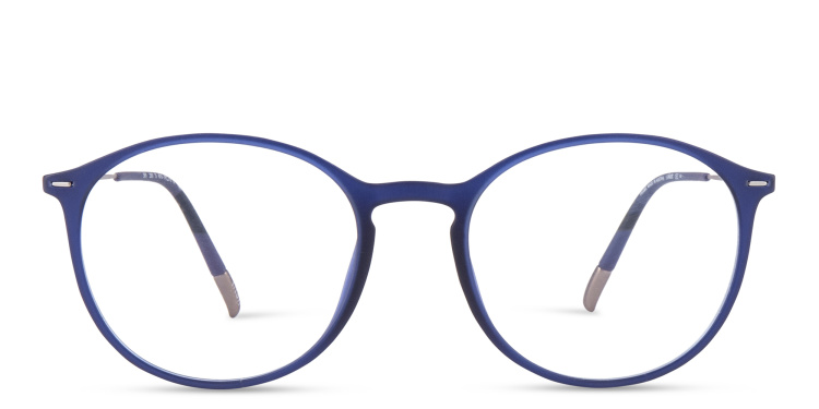تسوق نظارات طبية دائرية للجنسين سيلويت بلون أزرق أونلاين.
