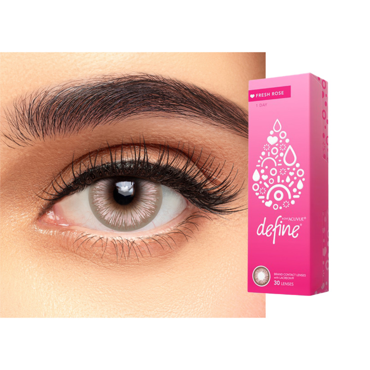 Shop ACUVUE 1-Day  Define Fresh Color Contact Lenses - Rose in Violet online.