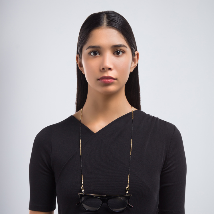 تسوق سلسلة نظارات مصنوعة من الستانلس ستيل صاني كورد بلون ذهبي أونلاين.