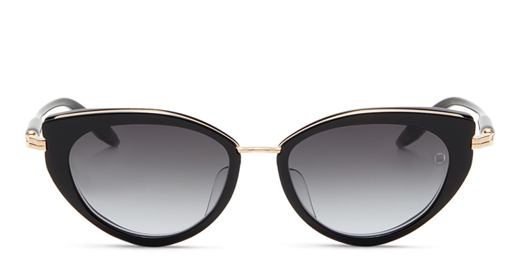 Shop AKONI Athena Cat Eye Sunglasses in Black online.