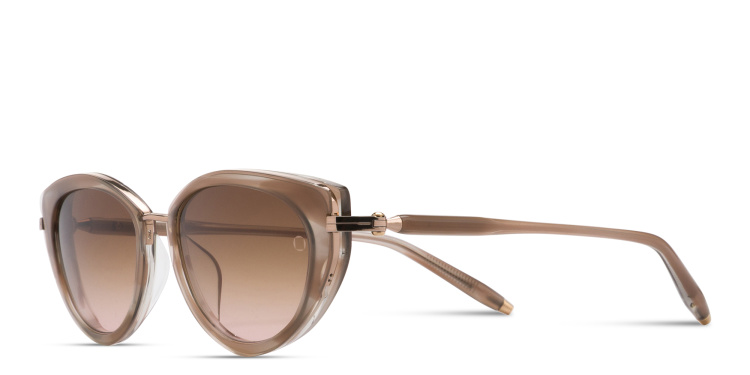 Shop AKONI Athena Cat Eye Sunglasses in Pink online.