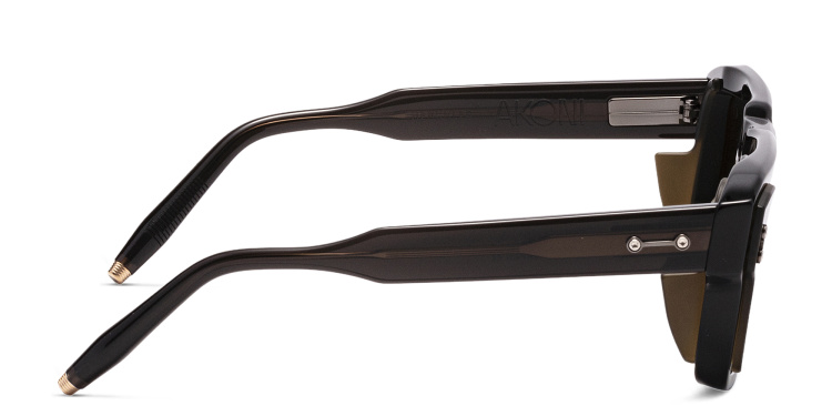 Shop AKONI Hercules Square Sunglasses in Black online.