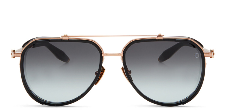 Shop AKONI Echo Aviator Sunglasses in Black online.