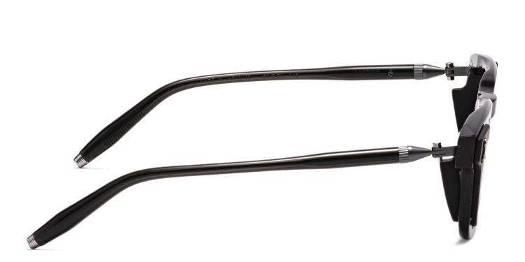 Shop AKONI Orion Round Eyeglasses in Black online.