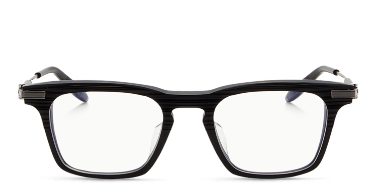Shop AKONI Zenith Square Eyeglasses in Black online.