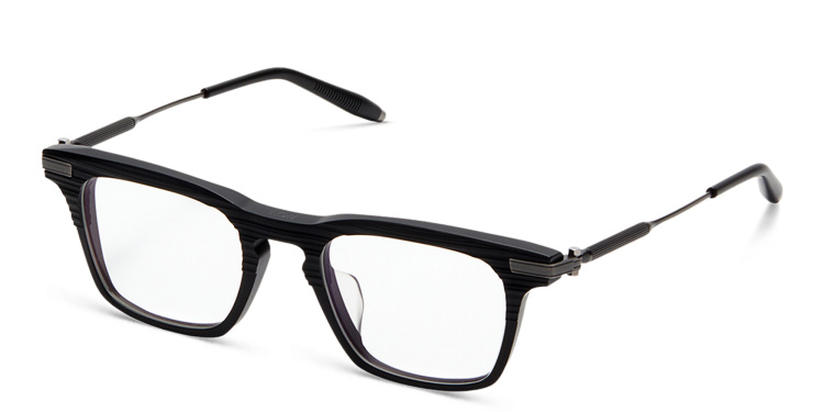 Shop AKONI Zenith Square Eyeglasses in Black online.