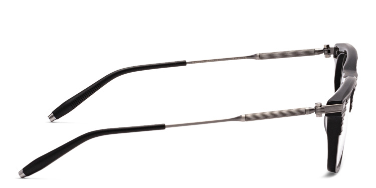 Shop AKONI Zenith Square Eyeglasses in Black online.