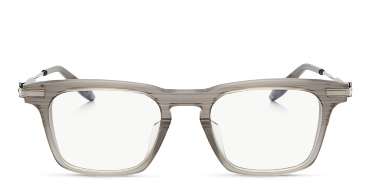 Shop AKONI Zenith Square Eyeglasses in Grey online.