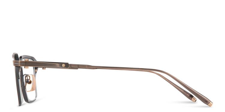 Shop AKONI Swift Square Eyeglasses in Black online.