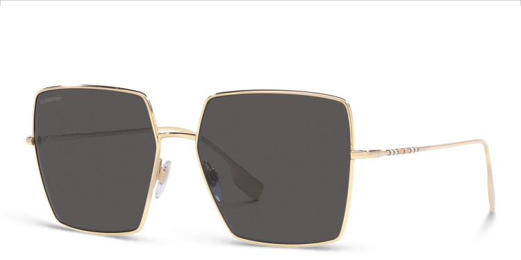 Shop BURBERRY Oversized Square Sunglasses in Gold online.