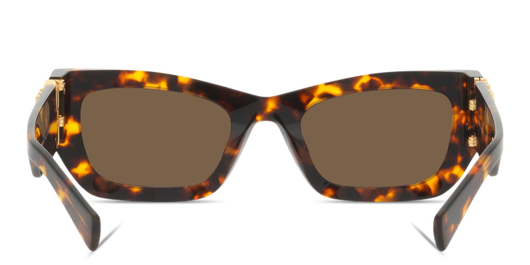 Shop MIU MIU Rectangle Sunglasses in Havana online.
