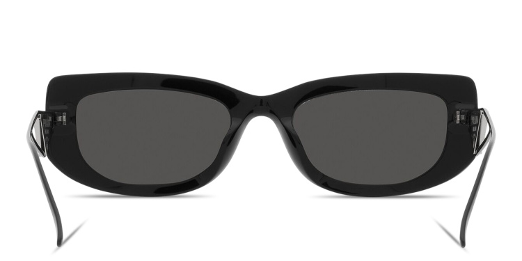 Shop PRADA Rectangle Sunglasses in Black online.