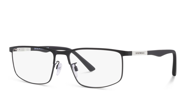 Shop Emporio Armani Pillow Eyeglasses in Black online.