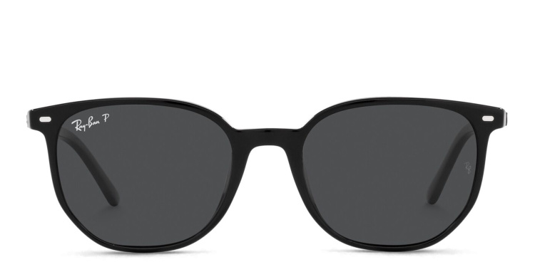 Shop Ray-Ban Elliot Unisex Square Sunglasses in Black online.