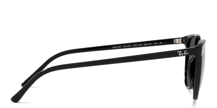 Shop Ray-Ban Elliot Unisex Square Sunglasses in Black online.