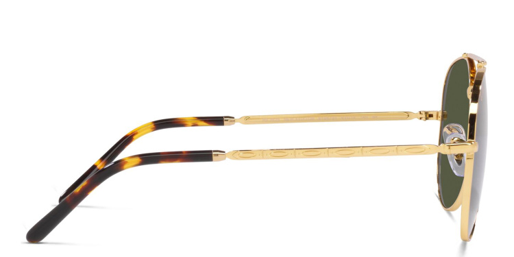 Shop Ray-Ban Unisex Wide Pilot Sunglasses in Gold online.