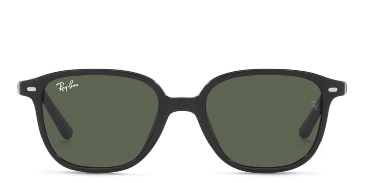 Shop Ray-Ban Junior Leonard Kids Square Sunglasses in Black online.