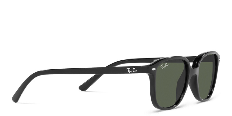 Shop Ray-Ban Junior Leonard Kids Square Sunglasses in Black online.