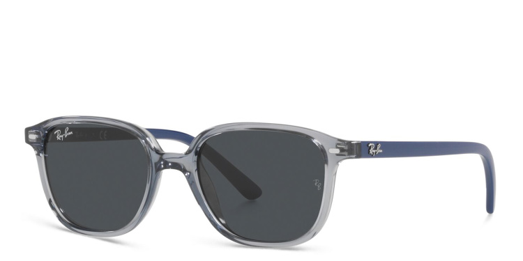 Shop Ray-Ban Junior Leonard Kids Square Sunglasses in Blue online.