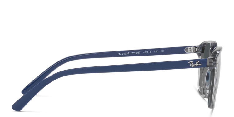 Shop Ray-Ban Junior Leonard Kids Square Sunglasses in Blue online.