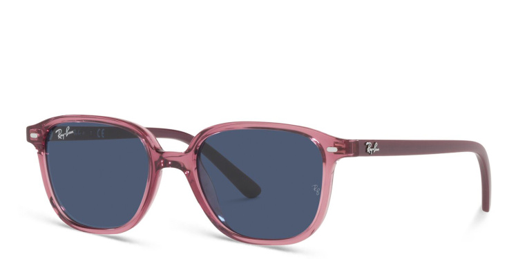 Shop Ray-Ban Junior Leonard Kids Square Sunglasses in Pink online.