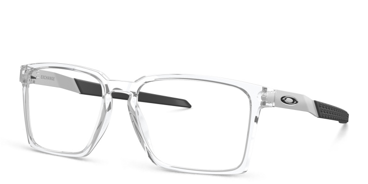 Shop Oakley Rectangle Eyeglasses in Clear online.