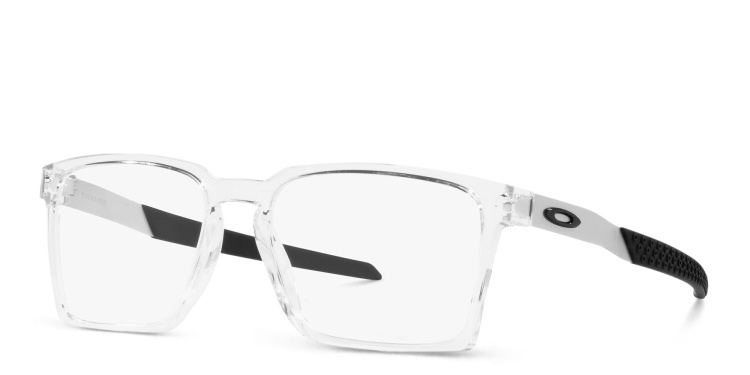 Shop Oakley Exchange Wide Rectangle Eyeglasses in Clear online.