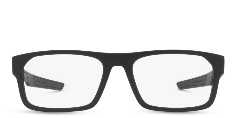 تسوق نظارة طبية بإطار مستطيل واسع برادا لينيا روسا بلون أسود أونلاين.