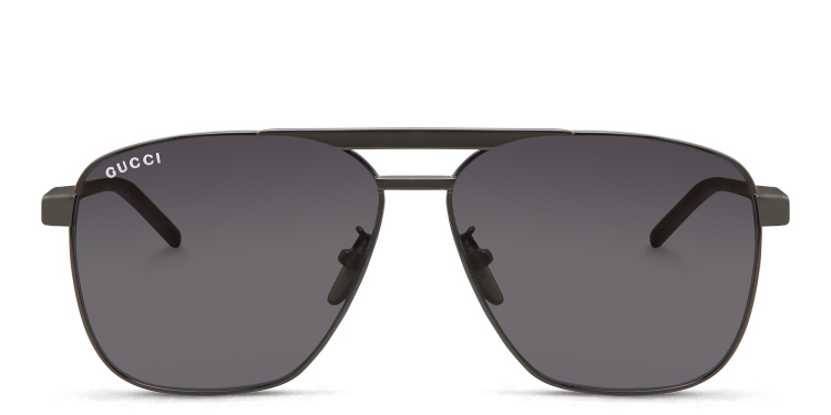 Shop GUCCI Aviator Sunglasses in Grey online.