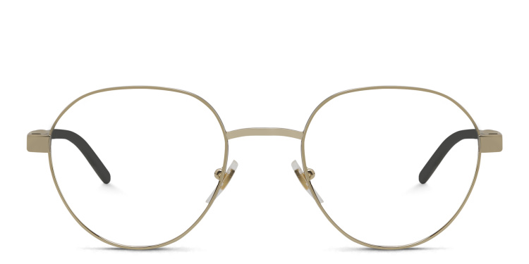 تسوق نظارة طبية بإطار دائري غوتشي بلون ذهبي أونلاين.