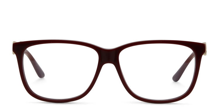 Shop Cartier Signature 'C'de Cartier Wide Rectangle Eyeglasses in Burgundy online.
