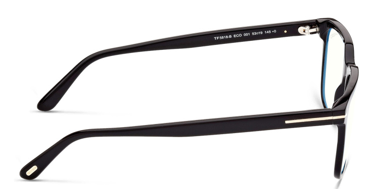 Shop TOM FORD Square Eyeglasses in Black online.