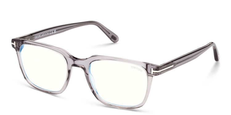 Shop TOM FORD Square Eyeglasses in Grey online.